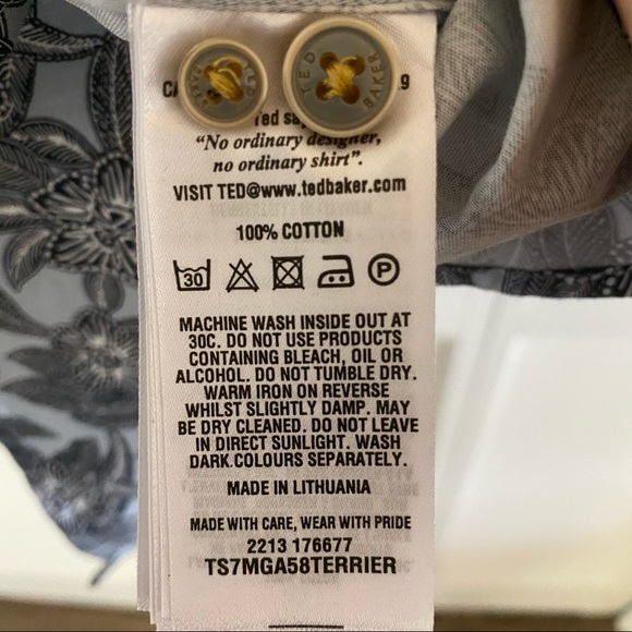 Ted Baker Short Sleeve Casual Button Up Shirt - Picture 4 of 4